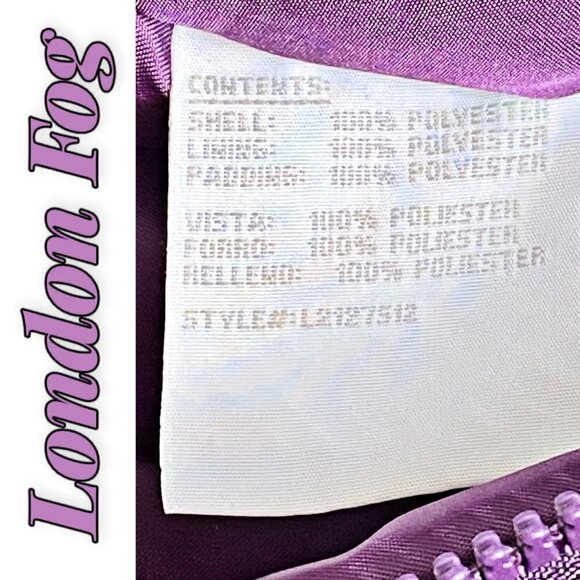 LONDON FOG Fushia Purple Insulated Baby Snow Bib, Size 3T - Picture 7 of 10